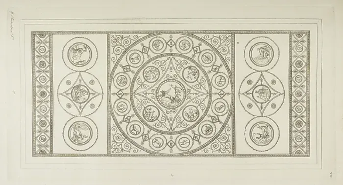 Framed Print : Design for a ceiling
