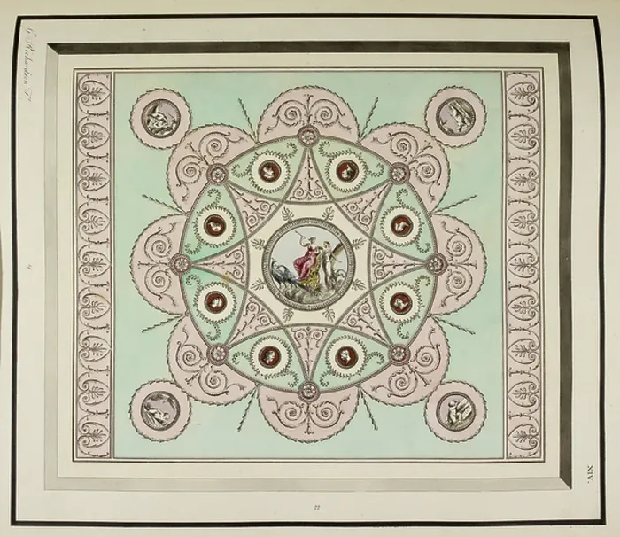 Framed Print : Design for a ceiling