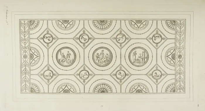 Framed Print : Design for a ceiling