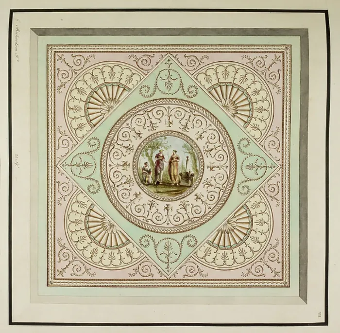 Framed Print : Design for a ceiling