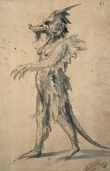 Design for a Dragon (pen & ink on paper)