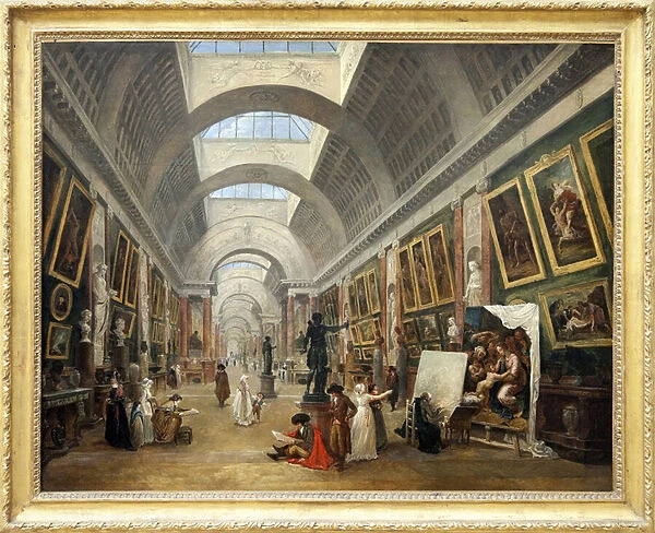 Design of the Grande Galerie du Louvre 1796 (oil on canvas)