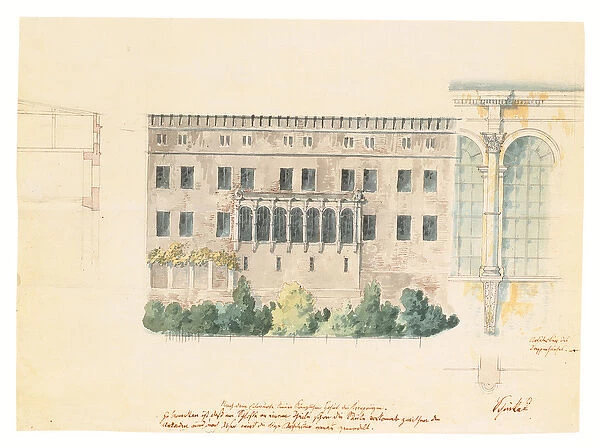 A design for a new stairwell for the North facade of the Schloss at Stettin