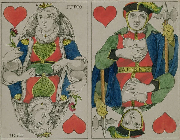 Design for playing cards, c. 1810 (pen and ink and w  /  c on paper)