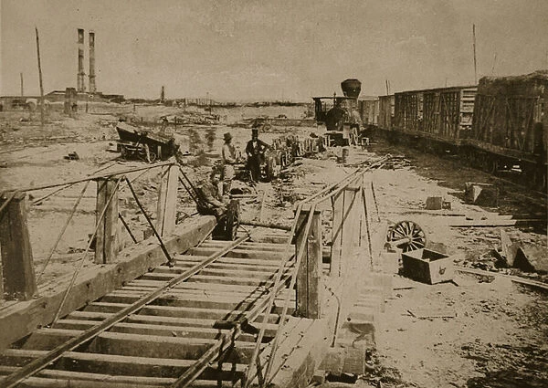 Destruction of the Rail Road at Manassas, 1861-62 (b  /  w photo)
