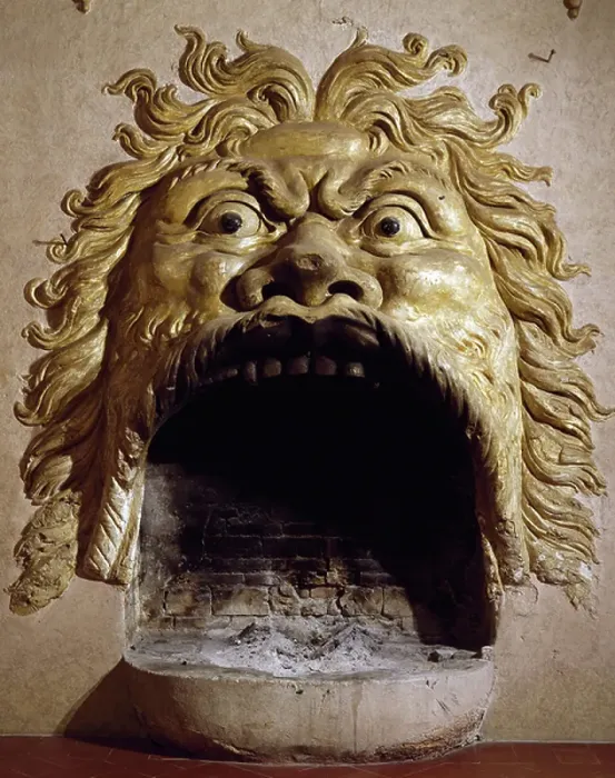 Framed Print : Devil's Mask or Devil's Fireplace, Villa della Torre, Fumane, Veneto, Italy, 16th century Framed Print : Devil's Mask or Devil's Fireplace, Villa della Torre, Fumane, Veneto, Italy, 16th century