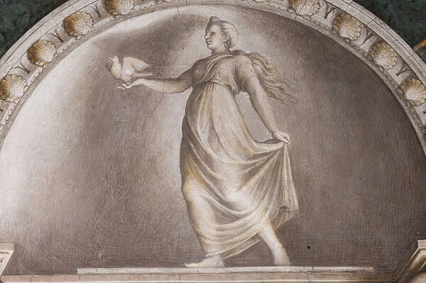 Diana Lucifera, detail of the lunettes, 1518-19 (fresco)