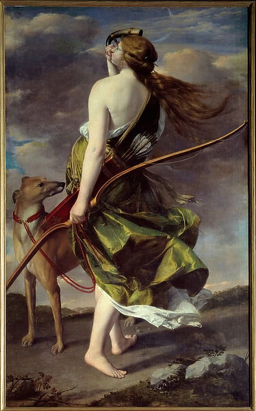 Diane hunter. Painting by Orazio Gentileschi (1562-1647), 1625. Oil on canvas. Dim: 2