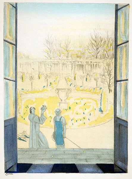 Die Ersten Blumen, from Styl, pub. 1922 (pochoir print)