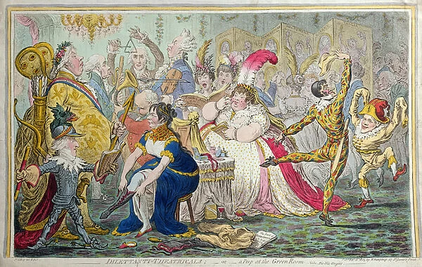 Dilettanti Theatricals, or A Peep at the Green Room, published by Hannah Humphrey in 1803