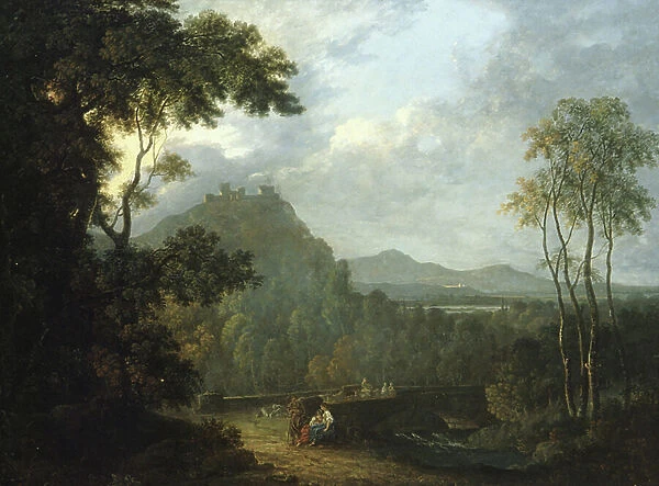 Dinas Bran Castle, near Llangollen II, c.1770 (oil on canvas)