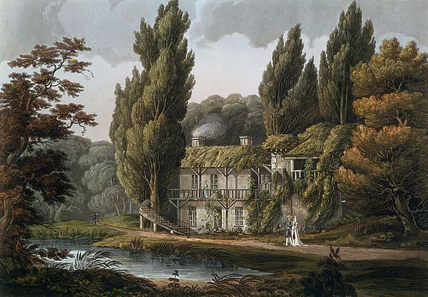 The Dining Room at the Hameau of Marie-Antoinette, illustration from Versailles