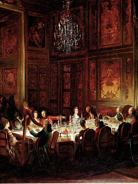 Dinner of Prince Louis Francois de Conti, Palace of the Temple'Detail
