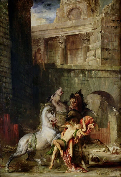 Diomedes Being Eaten by his Horses, 1865 (oil on canvas)