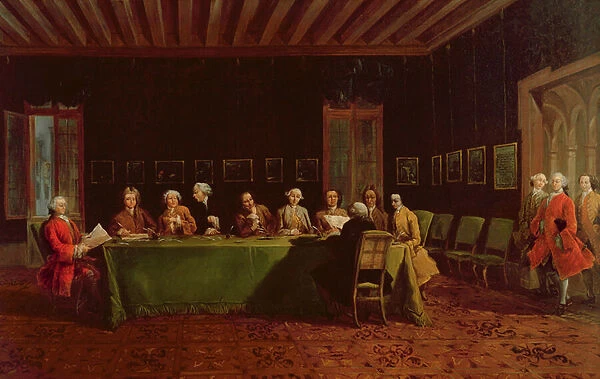 Diplomats Meeting (oil on canvas)