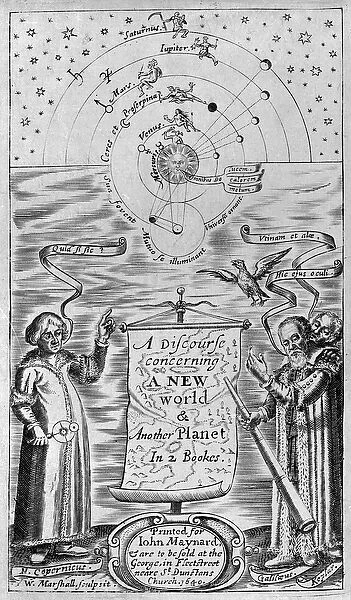 A discourse concerning a new world & another planet in 2 bookes, 1640 (frontispiece)
