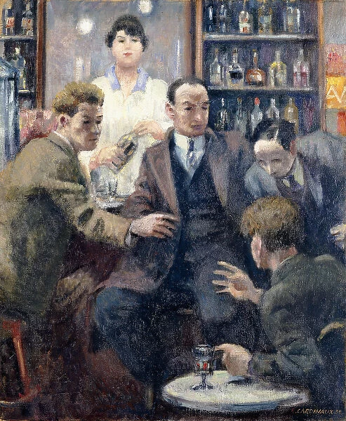 Discussion in a Bar, 1932 (oil on canvas)