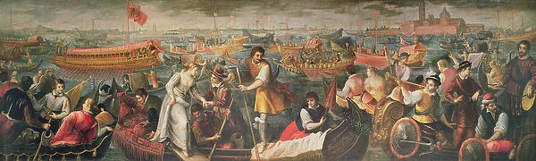 The Disembarcation of Catarino Cornaro in Venice in 1489 (oil on canvas)