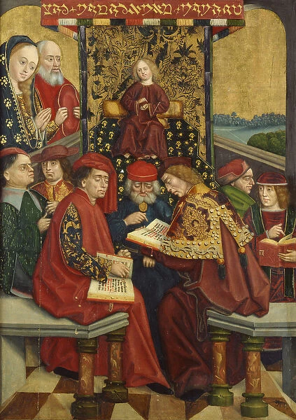 Dispute with the Doctors, from the Dome Altar, 1499 (tempera on panel)
