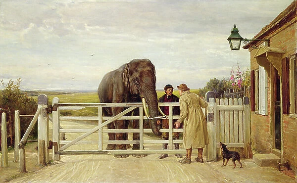 The Disputed Toll, 1875 (oil on canvas)
