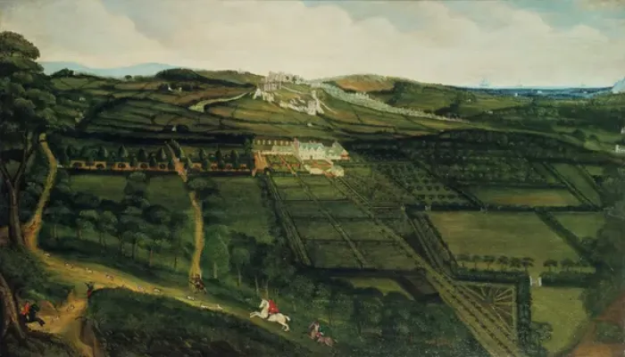 Framed Print : A Distant View of Corfe Castle Framed Print : A Distant View of Corfe Castle
