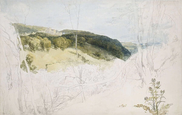 Distant View of Lowther Castle (Park Scene), 1809 (watercolour and graphite on wove paper