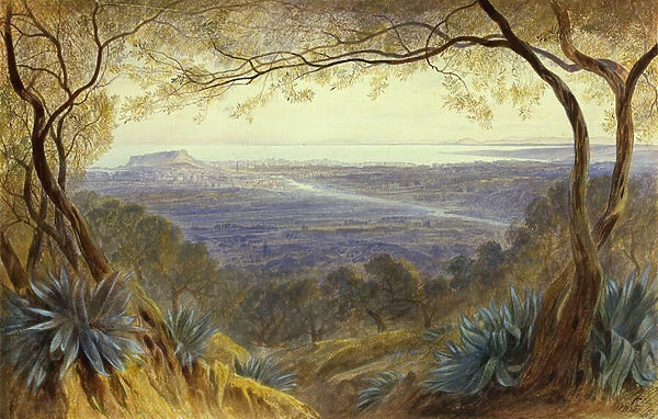 A Distant view of Nice from the Hills, 1876 (w  /  c)