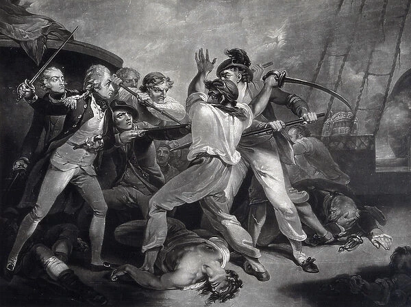 The Distinguished Action of the Gallant Nelson, 1798 (litho)