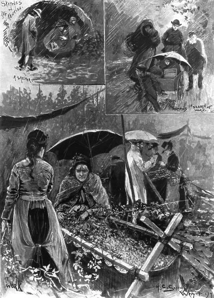 With the distressed hop-pickers in Kent, from The Illustrated London News