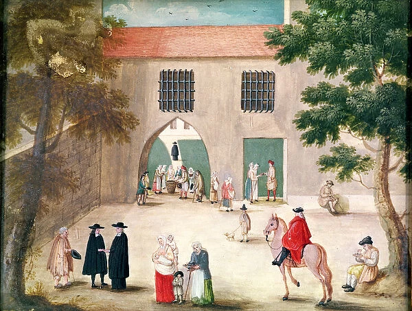 Distributing Alms to the Poor, from L Abbaye de Port-Royal, c. 1710