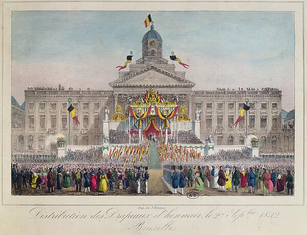 Distribution of Flags of Honour at Brussels on 27th September 1832