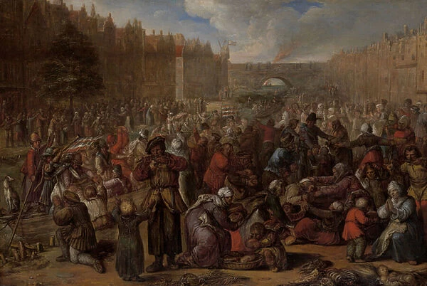 Distribution of Herring and White Bread at the Relief of Leiden, 3 October 1574, c
