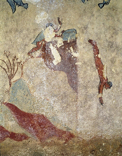 A diver. (Detail of fresco, 520-510 BC)