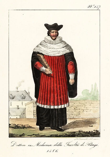Doctor at the Faculty of Medicine, 1586. 1825 (lithograph)