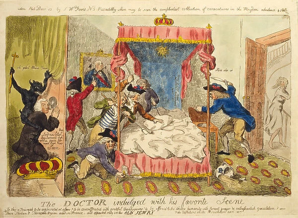 The Doctor Indulged with his Favourite Scene, 1790 (hand-coloured etching)