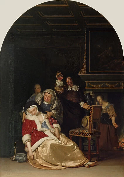 The Doctors Visit, 1667 (oil on panel)