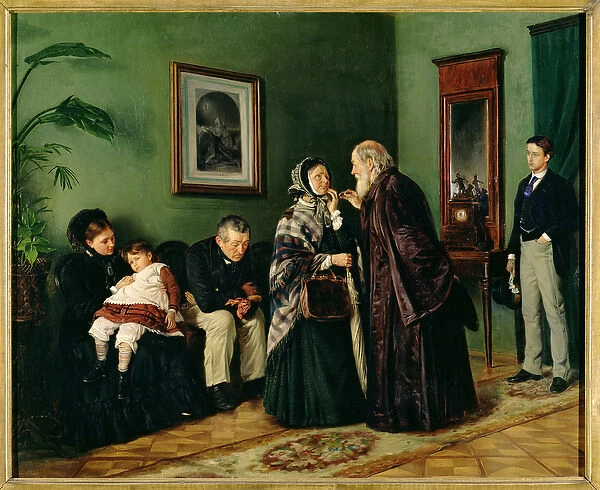 The Doctors Waiting Room, 1870 (oil on canvas)