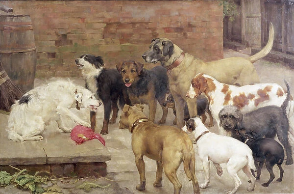 The Dog with his Masters Dinner, 1892 (oil on canvas)