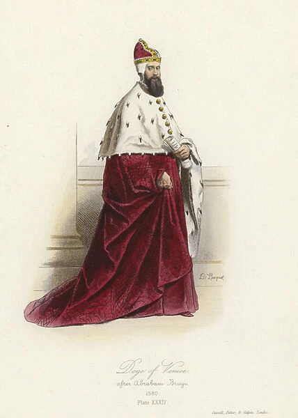 Doge of Venice (coloured engraving)