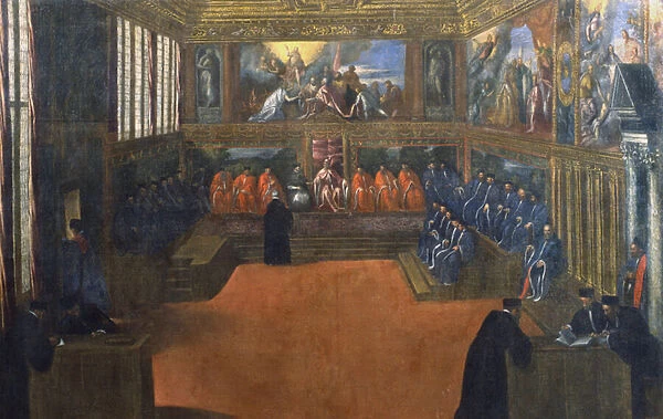 The Doge of Venice visits the Holy See (oil on canvas)