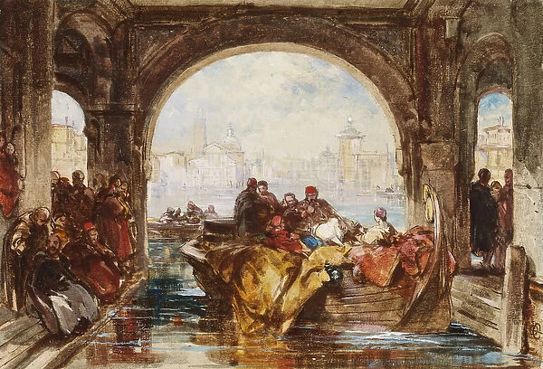 The Doges Watergate at Venice, c. 1830 (w  /  c on paper)