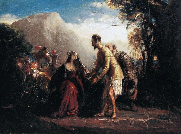 Don Quixote and Dulcinea (oil on canvas, 19th century)