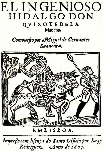 Don Quixote of La Mancha, 1603 - 1605 (engraving)