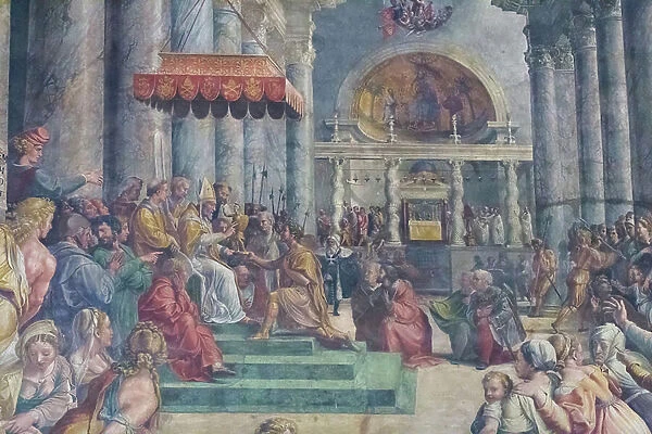 The donation of Rome, detail, 1523-24 (fresco)