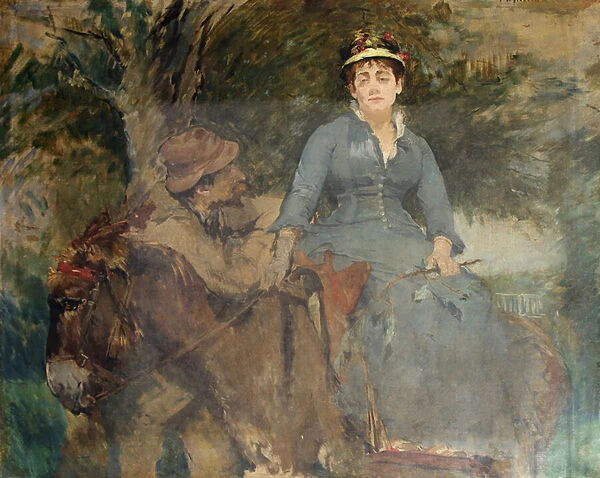 The Donkey Ride, 1880 (oil on canvas)