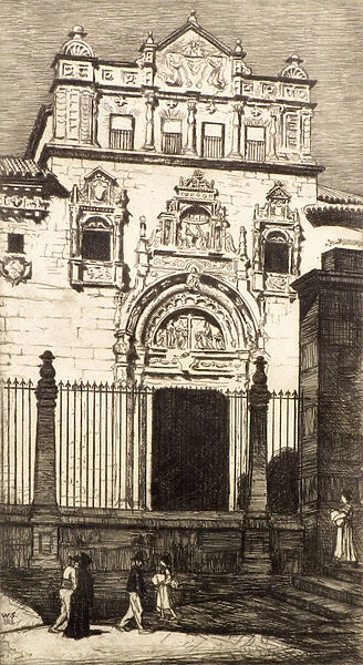 Doorway, Santa Cruz, Toledo, 1913 (etching)