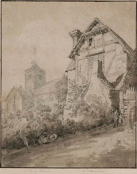Dorking Church, 1767-1816 (Watercolour)
