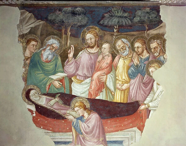 The dormition or the death of the Virgin (fresco, 15th century)