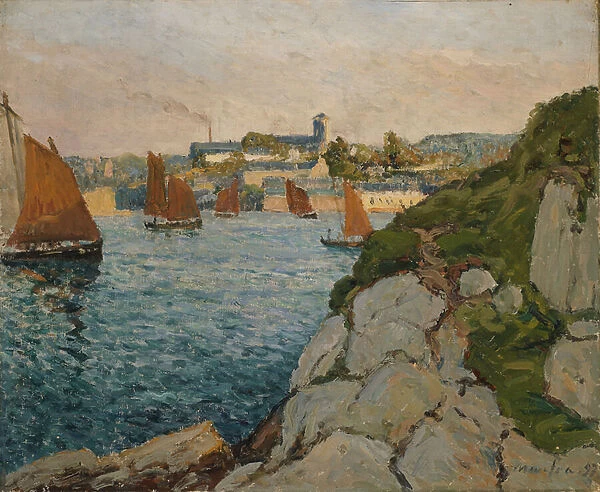 Douarnenez in Sunshine, 1897 (oil on canvas)