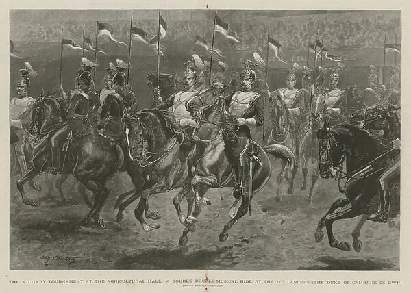 A double double musical ride by the 17th Lancers (engraving)